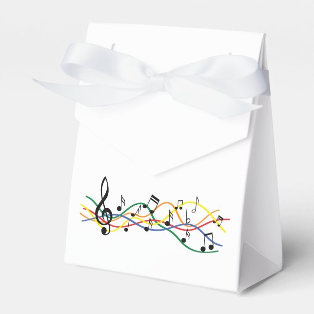 Colored music bars. Love to music. Favour Box (Front Side)