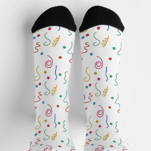 Colored Party Confetti Pattern Socks
