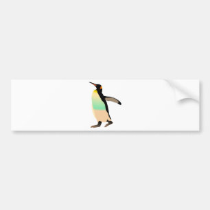 Colored Peguin Bumper Sticker