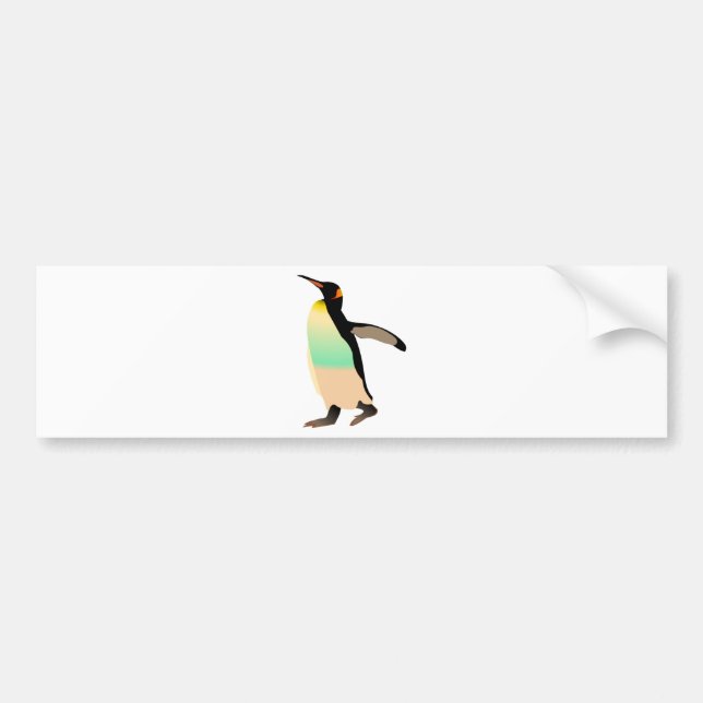 Colored Peguin Bumper Sticker (Front)