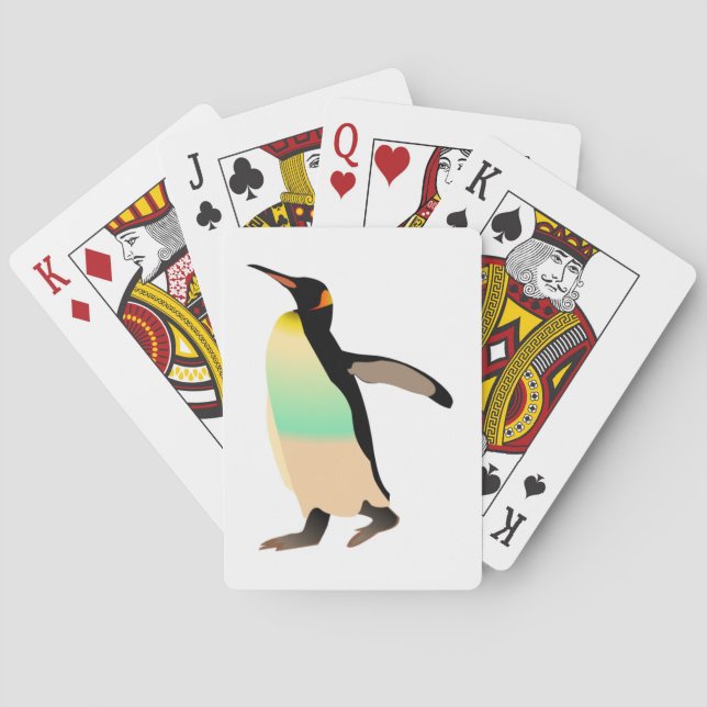 Colored Peguin Playing Cards (Back)