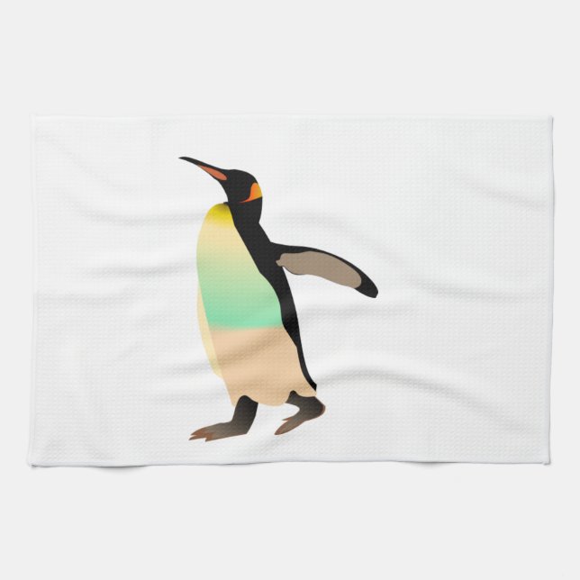 Colored Peguin Tea Towel (Horizontal)