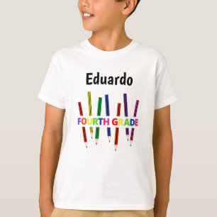 Colored Pencils 4th Grade Boy's T-Shirt