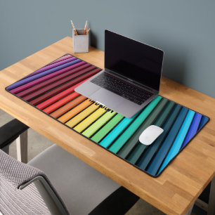 Colored pencils, your name, professional desk mat