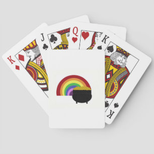Colored Rainbow And Pot Of Gold Playing Cards