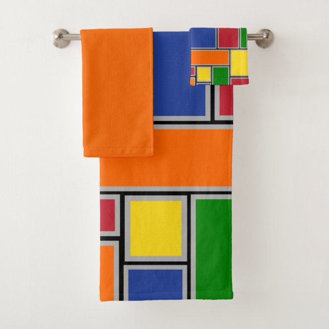 Colored Rectangles  Bath Towel Set (Insitu)