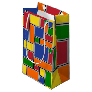 Colored Rectangles Small Gift Bag