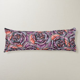 Colored Rose Flower Body Cushion