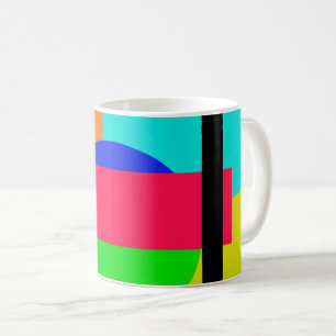 Colored shapes coffee mug