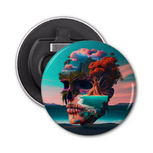 Colored skull head bottle opener