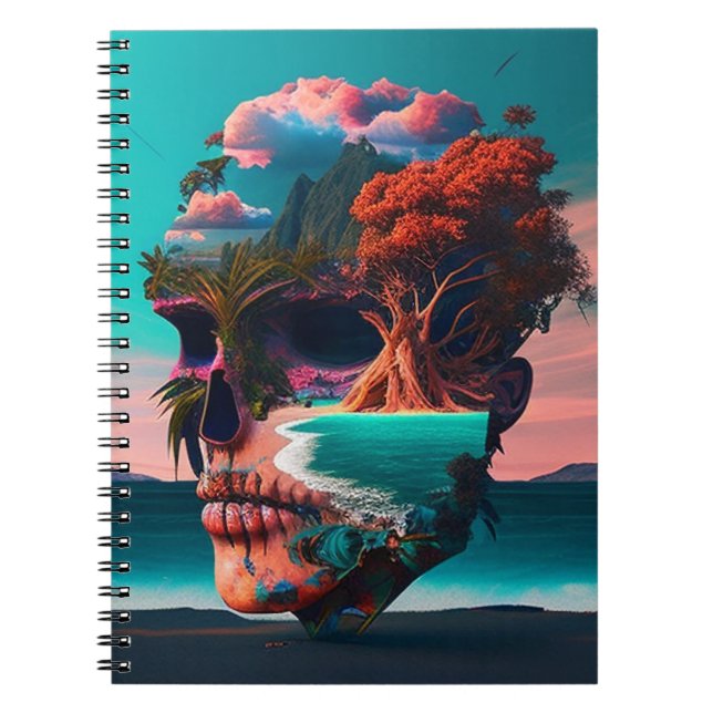 Colored skull head notebook (Front)