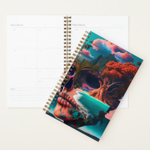 Colored skull head planner
