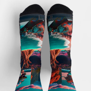 Colored skull head socks