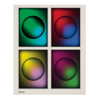 Colored Spheres Poster