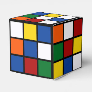Colored squares Cubic Favour Box