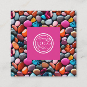 Colored Stones Pink Business Card