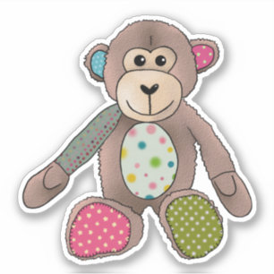 Colored stuffed sticker
