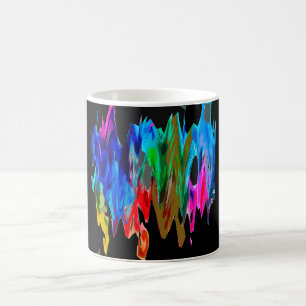 Colored waves coffee mug