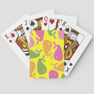 colored whales playing cards