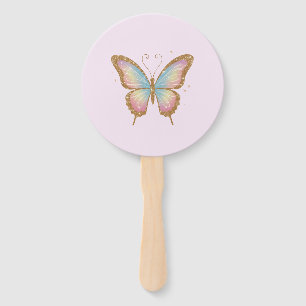COLORED WINGS HAND FAN