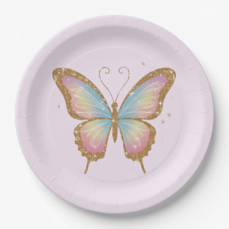 COLORED WINGS PAPER PLATE