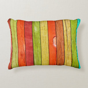colored wooden texture, 3D illustration3d, abstrac Decorative Cushion