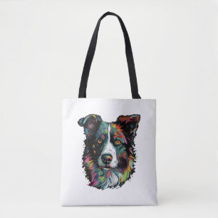 Colorepup Portraits' Border Collie cute Art Tote Bag