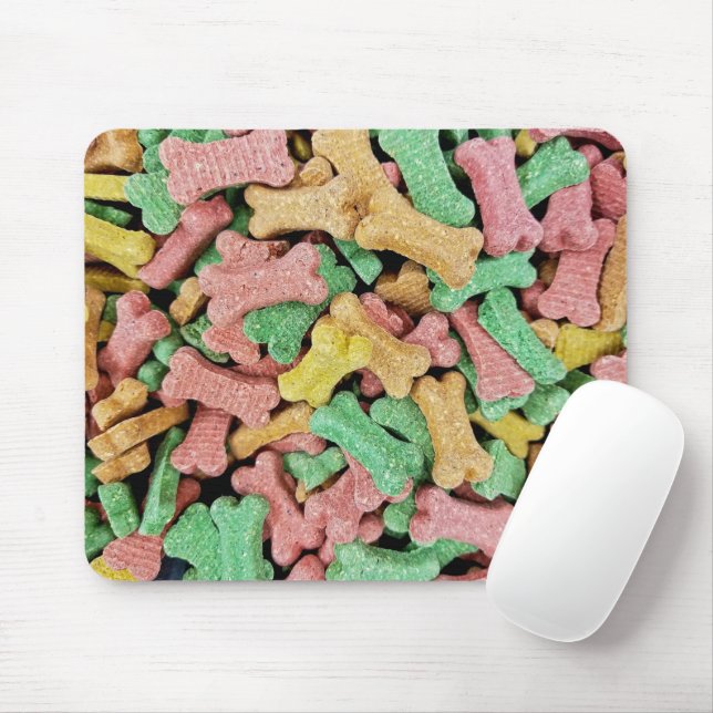 Colorfu Dog Bone Treats Mouse Mat (With Mouse)