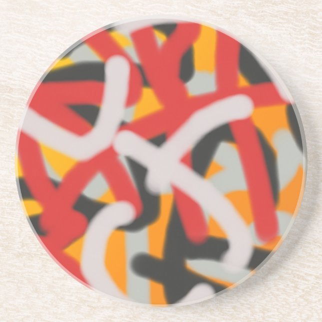 colorful 0748 abstract art coaster (Front)