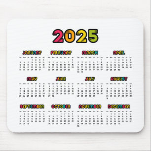 Colorful 2023 calendar mouse mat