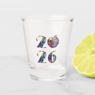 Colorful 2026 New Year- Shot Glass