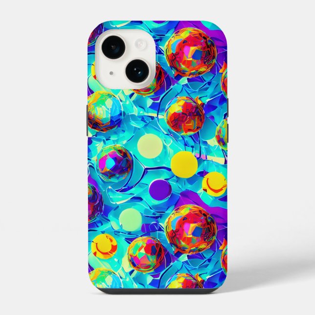 COLORFUL 3D EFFECT ABSTRACT  iPhone CASE (Back)