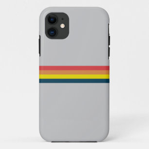 Colorful 70s 80s Retro Striped Stripes iPhone 11 Case