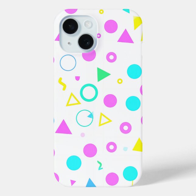 Colorful 80s Memphis Geometric Shapes Case-Mate iPhone Case (Back)
