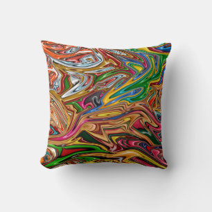 Colorful abstract art cushion