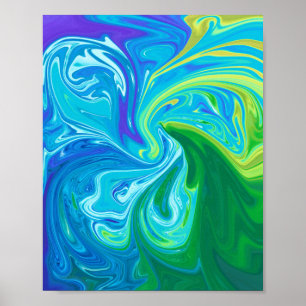 Colorful abstract art poster