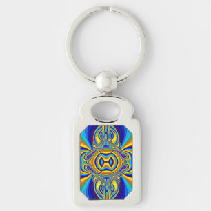 Colorful Abstract Background-14334 Key Ring
