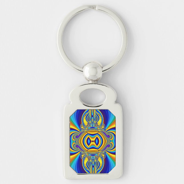 Colorful Abstract Background-14334 Key Ring (Front)