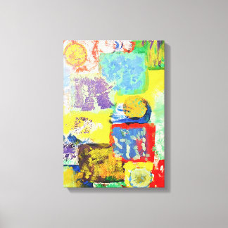 Colorful Abstract Blocks Canvas Print