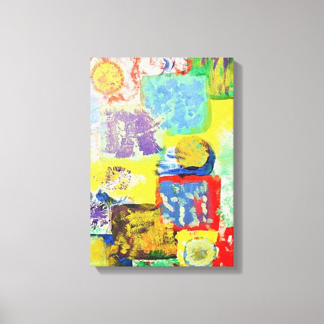 Colorful Abstract Blocks Canvas Print (Front)