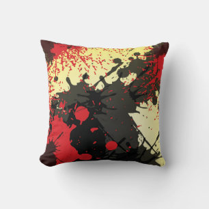 Colorful Abstract Blotches of Paint Cushion