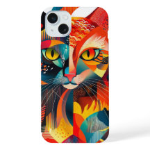 Colorful Abstract Cat – Geometric Design 🎨🐱