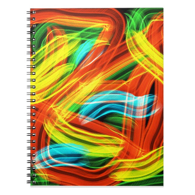 colorful abstract design notebook (Front)