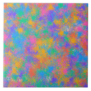 Colorful Abstract Design Tile