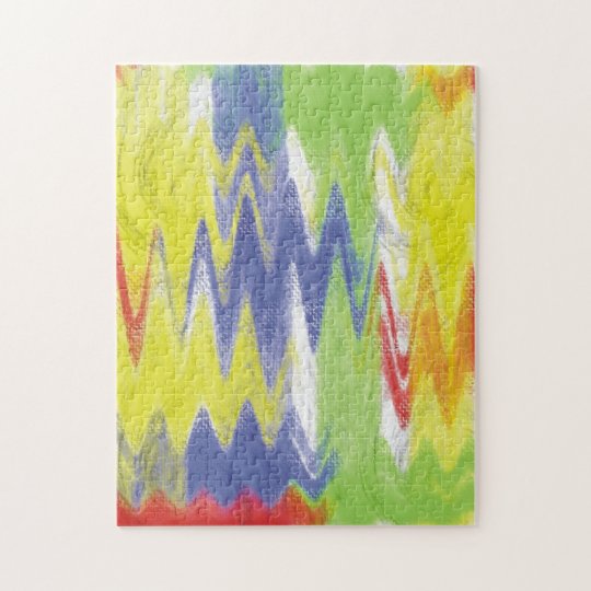 Colorful Abstract Digital Art Jigsaw Puzzle Zazzle.co.uk