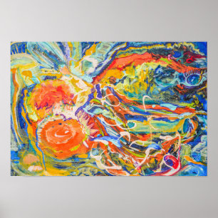 Colorful Abstract Fine Art 19" x 13" Poster