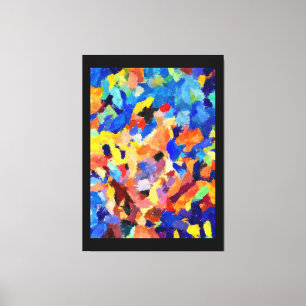 Colorful Abstract finger painting art Canvas Print
