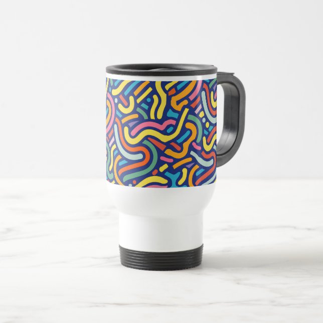 Colorful Abstract Flow Mug (Front Right)