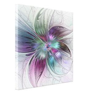 Pastel Floral Canvas Prints Wall Art Zazzle Co Uk