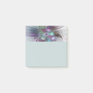 Colorful Abstract Flower Modern Floral Fractal Art Post-it Notes